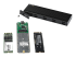 StarTech.com USB-C 10Gbps to M.2 NVMe or M.2 SATA SSD Enclosure, External M.2 PCIe/SATA NGFF SSD Enclosure, Portable Aluminum Case, USB Type-C & USB-A Host Cables, For 2230/2242/2260/2280 - Oikea kulma