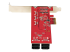 StarTech.com SATA PCIe Card, 10 Port PCIe SATA Expansion card, 6Gbps SATA Card, Low/Full Profile, Stacked SATA Connectors, ASM1062 Non-Raid SATA Controller Card / Adapter - Takaisin
