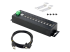 StarTech.com 10-Port Industrial USB 2.0 Hub, Rugged USB Hub w/15kV Air/8kV Contact ESD Level 4 Protection, DIN/Wall/Desk Mountable USB-A Hub, Multiport USB Hub with Locking Ports - Vasen kulma
