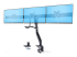 StarTech.com Crossbar Triple Monitor Desk Mount, VESA 75x75/100x100 - Oikea kulma