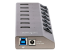 StarTech.com 7-Port Self-Powered USB-C Hub with Individual On/Off Switches, USB 3.0 5Gbps Expansion Hub w/Power Supply, Desktop/Laptop USB-C to USB-A Hub, 7x BC 1.2 (1.5A), USB Type C Hub - Vasen puoli