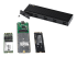 StarTech.com USB-C 10Gbps to M.2 NVMe or M.2 SATA SSD Enclosure, External M.2 PCIe/SATA NGFF SSD Enclosure, Portable Aluminum Case, USB Type-C & USB-A Host Cables, For 2230/2242/2260/2280 - Oikea kulma