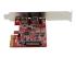 StarTech.com PCIe USB 3.1 Card, 2x USB C 3.1 Gen 2 10Gbps, PCIe Gen 3 x4, ASM3142 Chipset, USB Type-C PCI Express Card, 2-Port USB 3.2 Gen 2x1 Expansion Add-On Card, Windows, macOS, Linux - Oikea kulma