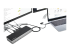 StarTech.com USB-C & USB-A Dock, Hybrid Universal Triple Monitor Laptop Docking Station w/ DisplayPort & HDMI 4K 60Hz, 85W Power Delivery, 6x USB Hub, Ethernet, Audio, USB 3.1 Gen 2 10Gbps - Vasen kulma