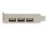 StarTech.com 4 Port PCI Express Low Profile High Speed USB Card - Vasen puoli