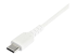 StarTech.com 2m USB A to USB C Charging Cable, Durable Fast Charge & Sync USB 2.0 to USB Type C Data Cord, Rugged TPE Jacket Aramid Fiber M/M 3A White, Samsung S10, S20, iPad Pro, Pixel - Lähikuva