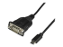 StarTech.com USB C to Serial Adapter Cable 16" (40cm), USB Type C to RS232 (DB9) Converter Cable, USB-C Serial Cable for PLCs, Scanners, Receipt Printers, Male/Male, Windows/macOS/Linux - Lähikuva