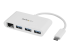StarTech.com 3 Port USB C Hub w/ Gigabit Ethernet – USB Type C to 3 x USB-A – Multi Port USB 3.0 Hub for MacBook Pro (HB30C3A1GEA) - Oikea kulma