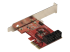 StarTech.com SATA PCIe Card, 4 Port PCIe SATA Expansion card, 6Gbps SATA Card, Low/Full Profile, SATA Stacked Connectors, ASM1164 Non-Raid SATA Controller Card - Oikea kulma