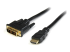 StarTech.com 6ft (1.8m) HDMI to DVI Cable, DVI-D to HDMI Display Cable (1920x1200p), Black, 19 Pin HDMI Male to DVI-D Male Cable Adapter, Digital Monitor Cable, M/M, Single Link - Oikea kulma