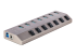 StarTech.com 7-Port Self-Powered USB-C Hub with Individual On/Off Switches, USB 3.0 5Gbps Expansion Hub w/Power Supply, Desktop/Laptop USB-C to USB-A Hub, 7x BC 1.2 (1.5A), USB Type C Hub - Oikea kulma