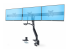 StarTech.com Crossbar Triple Monitor Desk Mount, VESA 75x75/100x100 - Oikea kulma