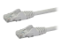StarTech.com 100ft CAT6 Ethernet Cable, 10 Gigabit Snagless RJ45 650MHz 100W PoE Patch Cord, CAT 6 10GbE UTP Network Cable w/Strain Relief, White, Fluke Tested/Wiring is UL Certified/TIA - Oikea kulma