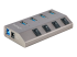 StarTech.com 4-Port Self-Powered USB-C Hub with Individual On/Off Switches, USB 3.0 5Gbps Expansion Hub w/Power Supply, Desktop/Laptop USB-C to USB-A Hub, 4x BC 1.2 (1.5A), USB Type C Hub - Oikea kulma