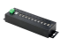 StarTech.com 10-Port Industrial USB 2.0 Hub, Rugged USB Hub w/15kV Air/8kV Contact ESD Level 4 Protection, DIN/Wall/Desk Mountable USB-A Hub, Multiport USB Hub with Locking Ports - Vasen kulma