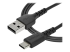 StarTech.com 1m USB A to USB C Charging Cable, Durable Fast Charge & Sync USB 2.0 to USB Type C Data Cord, Rugged TPE Jacket Aramid Fiber M/M 3A Black, Samsung S10, S20, iPad Pro, Pixel - Lähikuva