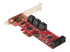 StarTech.com SATA PCIe Card, 10 Port PCIe SATA Expansion card, 6Gbps SATA Card, Low/Full Profile, Stacked SATA Connectors, ASM1062 Non-Raid SATA Controller Card / Adapter - Oikea kulma