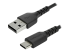 StarTech.com 2m USB A to USB C Charging Cable, Durable Fast Charge & Sync USB 2.0 to USB Type C Data Cord, Rugged TPE Jacket Aramid Fiber M/M 3A Black, Samsung S10, S20, iPad Pro, Pixel - Oikea kulma