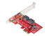 StarTech.com SATA PCIe Card, 2 Port PCIe SATA Expansion card, 6Gbps SATA Card, Full/Low Profile, PCI Express to SATA Adapter, ASM1061 Non-Raid SATA Controller Card - Oikea kulma
