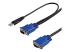 StarTech.com 10 ft Ultra Thin USB VGA 2-in-1 KVM Cable - Oikea kulma