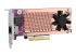 QNAP QM2-2P10G1TB - Tallennuslaitteen ohjain - Vasen kulma