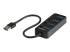 StarTech.com 4 Port USB 3.0 Hub, USB-A to 4x USB 3.0 Type-A with Individual On/Off Port Switches, SuperSpeed 5Gbps USB 3.1/USB 3.2 Gen 1, USB Bus Powered, Portable, 9.8" Attached Cable - Oikea kulma
