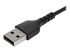 StarTech.com 1m USB A to USB C Charging Cable, Durable Fast Charge & Sync USB 2.0 to USB Type C Data Cord, Rugged TPE Jacket Aramid Fiber M/M 3A Black, Samsung S10, S20, iPad Pro, Pixel - Lähikuva