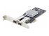 StarTech.com 2-Port GbE SFP Network Card, PCIe 2.0 x1, Intel I350-AM2 2x 1GbE Controller, 1000BASE Copper/Fiber Optic, Dual-Port Gigabit Ethernet NIC, Desktop/Server Backplanes - Vasen kulma