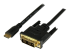 StarTech.com 1m (3.3 ft) Mini HDMI to DVI Cable, DVI-D to HDMI Cable (1920x1200p), 19 Pin HDMI Mini (C) Male to DVI-D Male, Digital Monitor Cable Adapter M/M, Single Link, Black - Oikea kulma