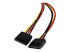 StarTech.com 12in LP4 to 2x SATA Power Y Cable Adapter - Oikea kulma