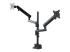 StarTech.com Desk Mount Dual Monitor Arm, Full Motion Monitor Mount for 2x VESA Displays up to 32" (up to 17lb/8kg), Ergonomic Vertical Stackable Arms, Articulating, Height Adjustable - Oikea kulma