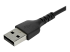 StarTech.com 2m USB A to USB C Charging Cable, Durable Fast Charge & Sync USB 2.0 to USB Type C Data Cord, Rugged TPE Jacket Aramid Fiber M/M 3A Black, Samsung S10, S20, iPad Pro, Pixel - Lähikuva