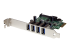 StarTech.com 4-Port PCI Express SuperSpeed USB 3.0 Controller Card with UASP - Vasen kulma