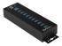 StarTech.com 10 Port USB Hub with Power Adapter, Surge Protection, Metal Industrial USB 3.0 Data Transfer Hub, Din Rail, Wall or Desk Mountable, High Speed USB 3.1/ USB 3.2 Gen 1 5Gbps Hub - Vasen kulma