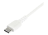StarTech.com 1m USB A to USB C Charging Cable, Durable Fast Charge & Sync USB 2.0 to USB Type C Data Cord, Rugged TPE Jacket Aramid Fiber M/M 3A White, Samsung S10, S20, iPad Pro, Pixel - Lähikuva
