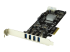 StarTech.com 4-Port USB 3.0 PCI Express Card Adapter - Vasen kulma