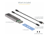 StarTech.com USB-C 10Gbps to M.2 NVMe or M.2 SATA SSD Enclosure, Tool-free M.2 PCIe/SATA NGFF SSD Enclosure, Portable Aluminum Case, USB Type-C & USB-A Host Cables, For 2230/2242/2260/2280 - Oikea kulma
